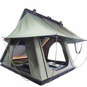 Quality Outdoor Light Dark Grey Hard Shell Rooftop Tent 202*122*5cm Mattress Size wholesale