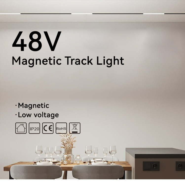 Ultra Thin Modern Magnetic Track Lighting 648lm-792lm Magnetic Lighting System