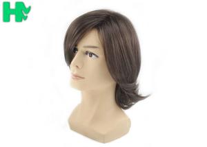Quality Mens Short Hair Wig Machine Made Tangle Free , Mens Wigs Human Hair wholesale