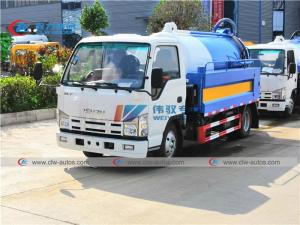 Quality ISUZU 2000L Water 4m3 Sewage Tank Sewer Vacuum Truck wholesale