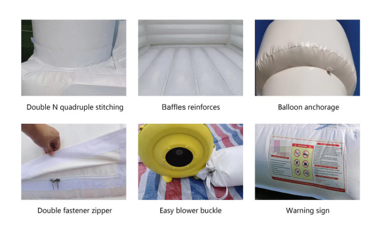 Home Use 10ft Kids Party Moon Walk Mini White Bounce House Jumping Castle