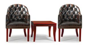 Quality luxury Europe style chesterfield leather visitor chair wholesale