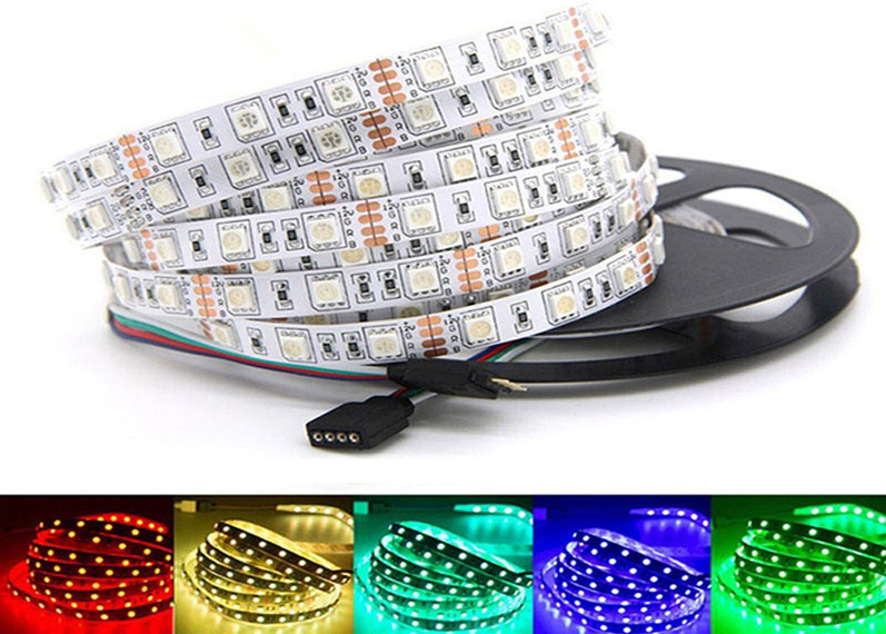 High CRI Led Tape Light Roll High Lighting Efficiency Dimmable With Adhesive Tape