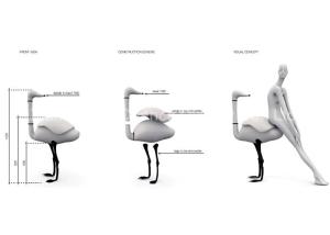 Quality Customized Fiberglass Animal Statues Artificial Fiberglass Ostrich Bird Sculpture wholesale