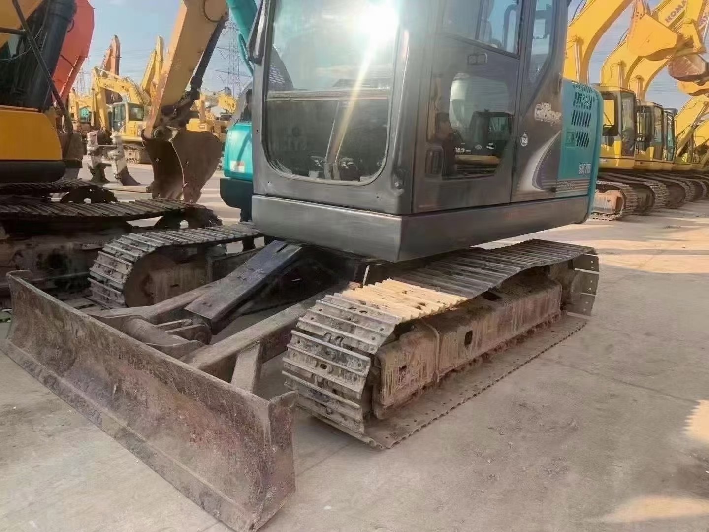 Construction Used Kobelco Excavators Sk75 Digger 7Ton Used Small Excavator