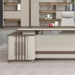 Modern L Shape Director Manger Office Furniture Solutions Table And Chair Set