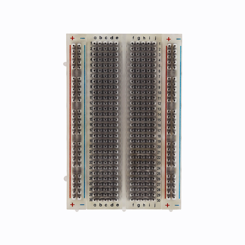 400 Points Transparent Round Hole Solderless Breadboard