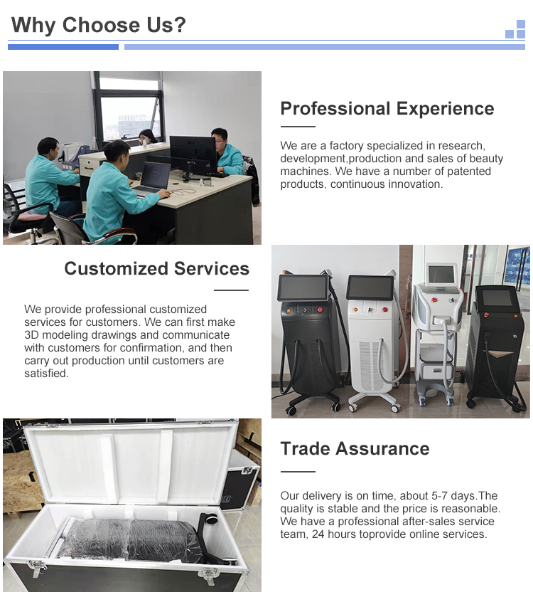 Stationary Q Switched Nd Yag Laser Machine Professional Pico Laser Tattoo Removal Machine 808nm