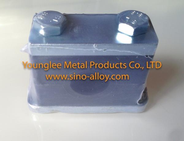 Heavy duty pipe clamps with polyamide pipe clamp body, stainless steel plates