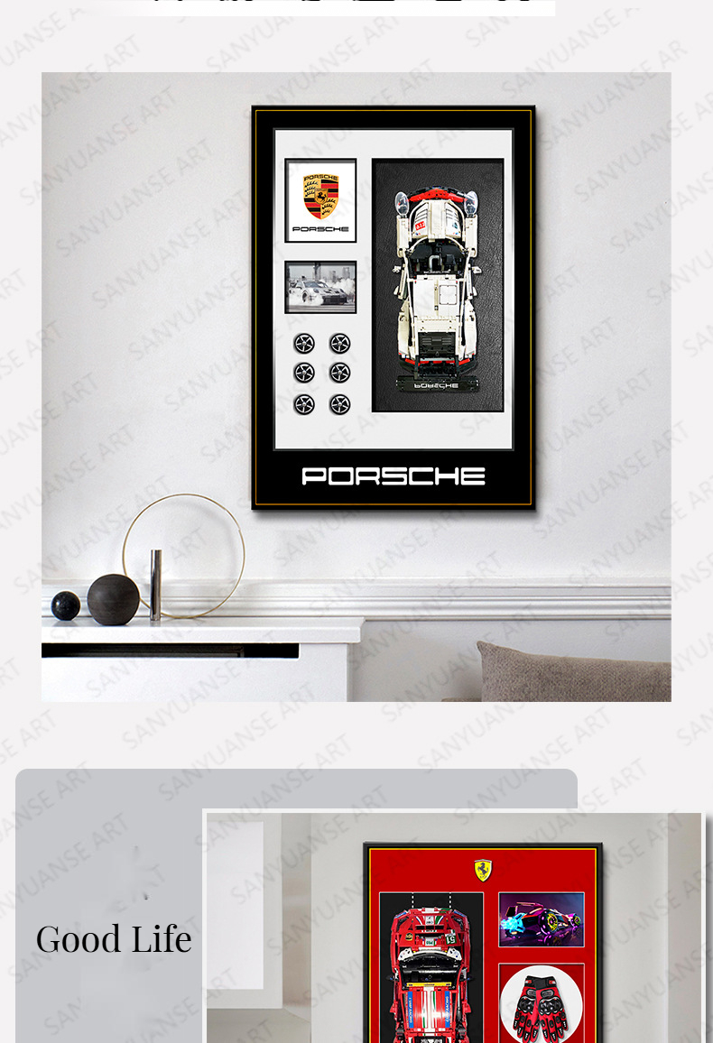 COATING Exclusive Modern Custom Sports Cars Wall Display Frame Designer House Models Building Block Concept Wall Murals