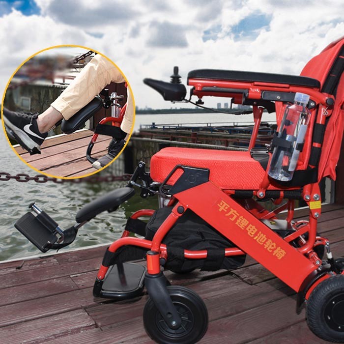 Aluminum Alloy 6 Km/H 100KG Foldable Power Wheelchair