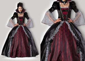 Quality Vampires Of Versailles 1083 Womens Halloween Costumes , Gray Red Scary Halloween Costumes wholesale