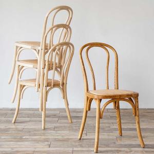 Quality Stackable Nordic Dining Chair Solid Wood Balcony Rattan Dining Chair wholesale