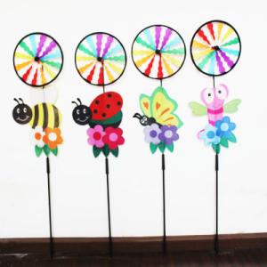 Quality Spring seasonal windmill yard stake bee ladybug butterfly dragonfly wholesale