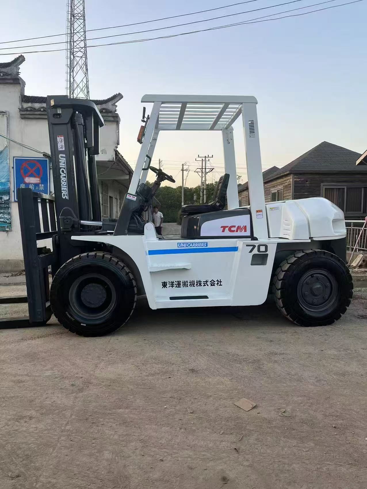 Second Hand TCM 7 Ton Forklift FD70 With Japan Diesel Engine
