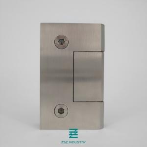 Quality Middle Flat Shape Stainless Steel Glass Door Hinges Wall Mounting Easy Installation wholesale