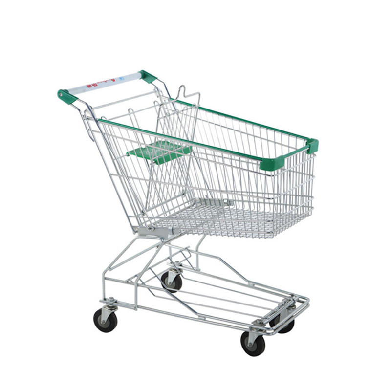 210 Ltr Swivel Metal Grocery Cart With Wheels Shopping Trolley For Luxury Supermarket