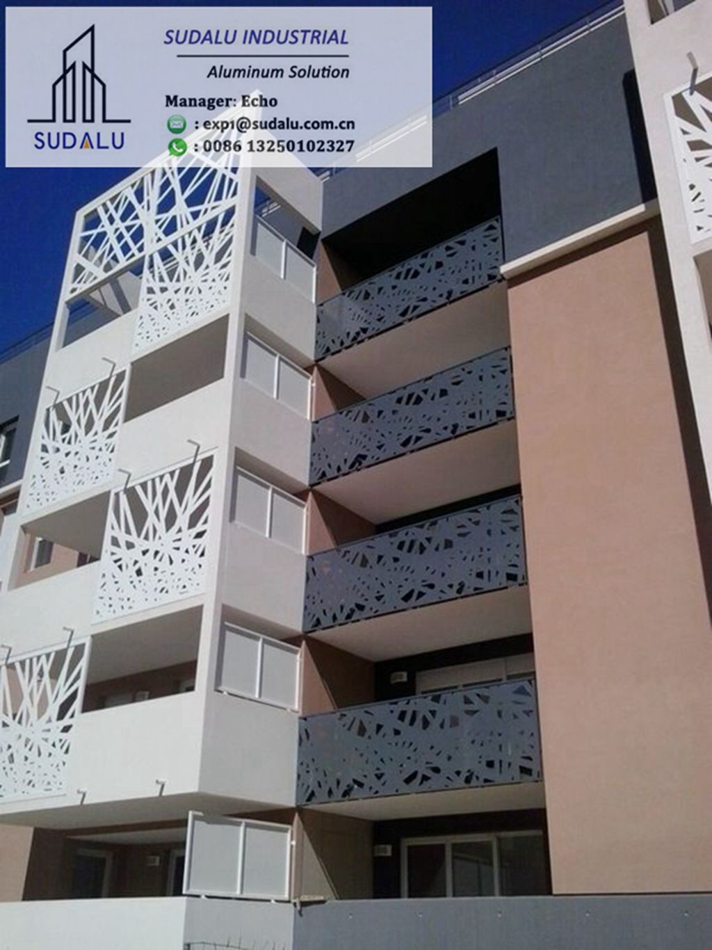 Decorative Aluminum Panels Outdoor Balcony Railing Screen Aluminum Cladding Panel