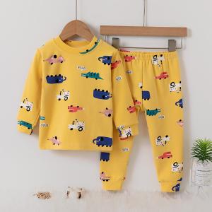 Quality Cute Kids Winter Night Suits Pajama Sets 95% Cotton With Threaded Cuffs wholesale
