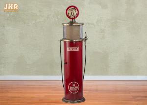 Quality Antique Wood Storage Cabinets Decorative Wooden Cabinet MDF Floor Rack Gas Pump Red Color wholesale