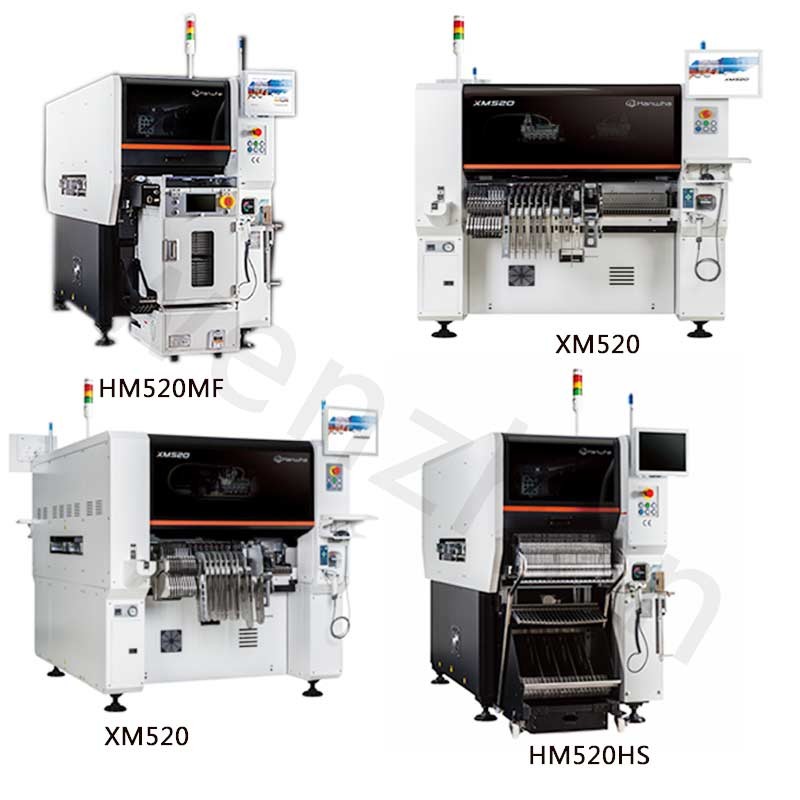 SMT SAMSUNG HANWHA XM520 MF Chip Mounter Machine For SMT PCB Assembly Line LED