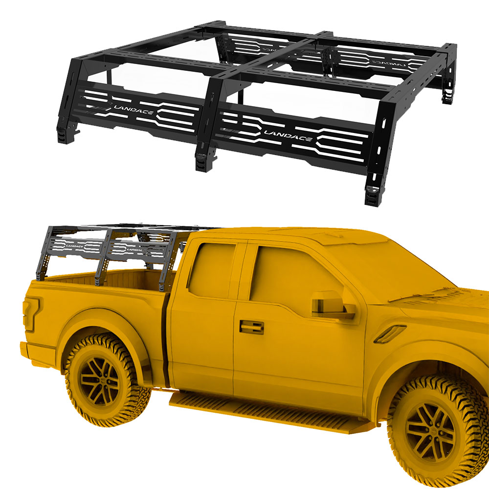 Jeep Gladiator JT Tub Rack with Universal Adjustable Roll Bar Brackets 1336*1529*505