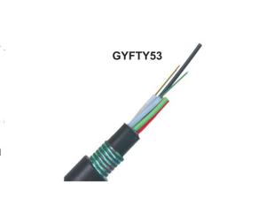 Quality Outdoor Fiber Optic Cable 2-144 Fibers GYFTY53 Standard Loose Tube With Steel Tape wholesale