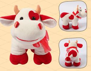 Quality Standing Pose RedBull Red Cow Milka Cow Plush Toys wholesale