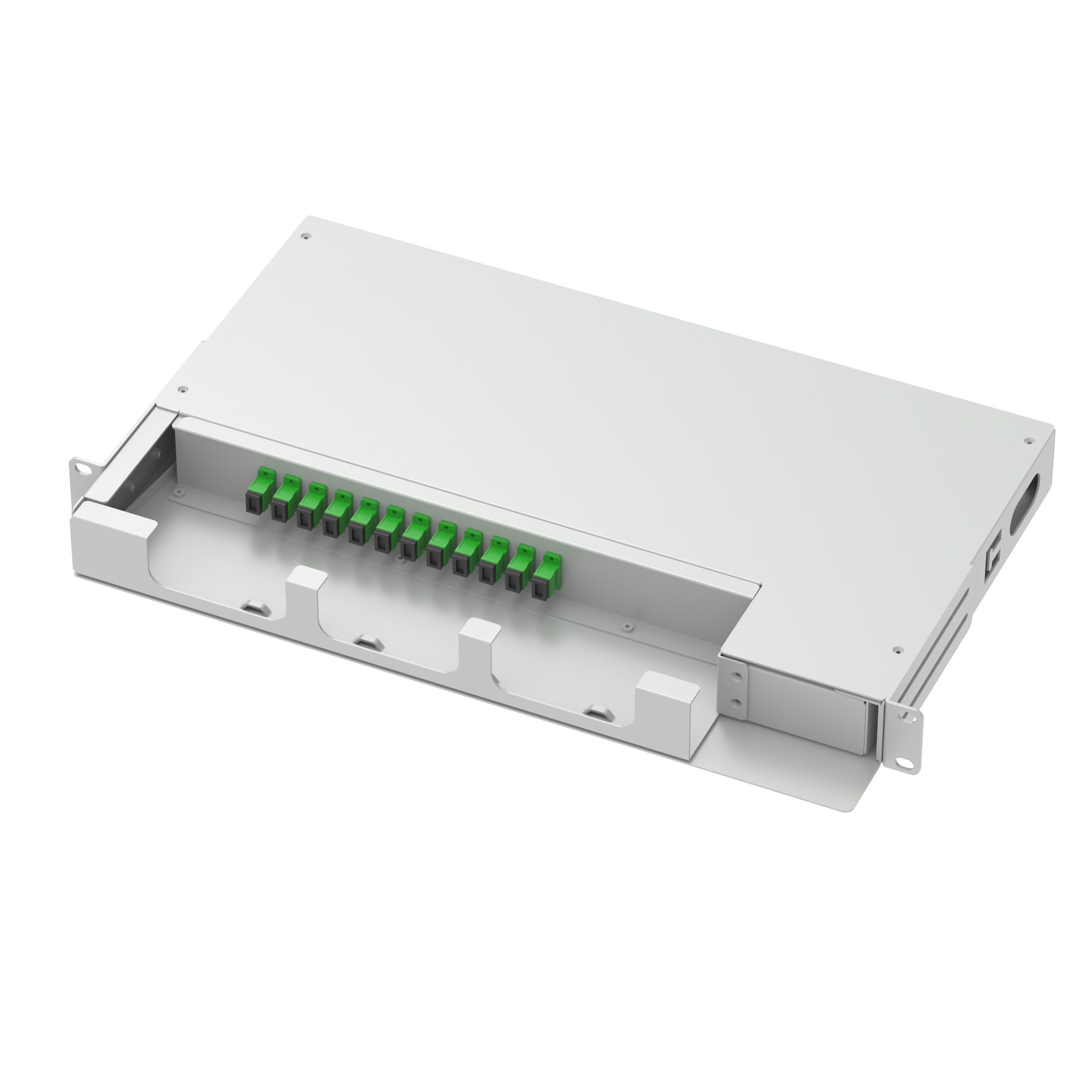 12 Cores Swing Patch Panel Optical Distribution Frame 19 Inch SC APC Type Fiber Optic Equipment No