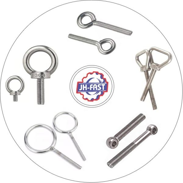 Cheap Stainless Steel Lifting Eye Bolt Custom M12 with Nut ISO Standard for sale