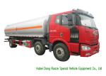 FAW 18000L Liquid Tank Truck / Diesel Fuel Delivery Trucks With Dispenser