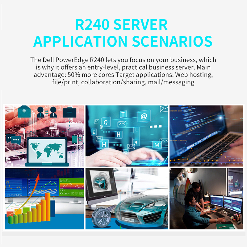 Competitive Price Good Quality Mini Network PowerEdge R240 Server Xeon processor E-2124