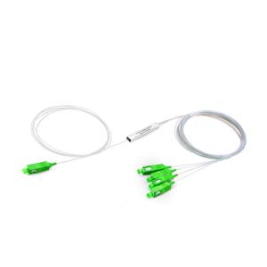 Quality 4 Way 0.9MM Steel Tube Plc Splitter , 1x4 Optical Splitter High Reliability wholesale