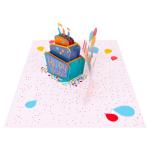 3D SBS Board Happy Birthday Paper Cards For Cake