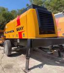 Used Sany Trailer Mounted Concrete Pump THB60C 90kw Rated Power