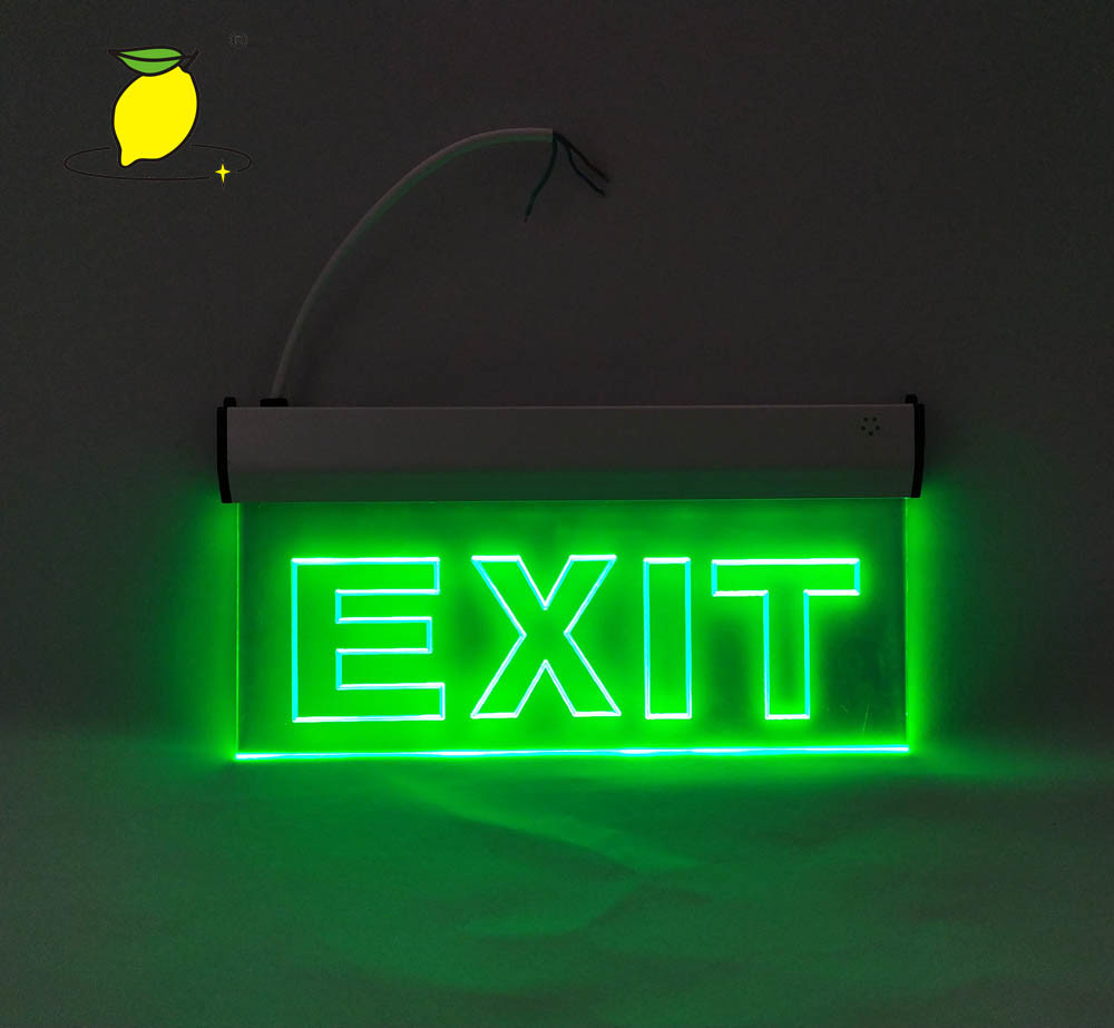 Double-sided screen printing LED recharging Emergency led exit sign light