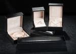 Portable Leather Travel Jewelry Case , Brown PU Leather Square Earring Jewelry