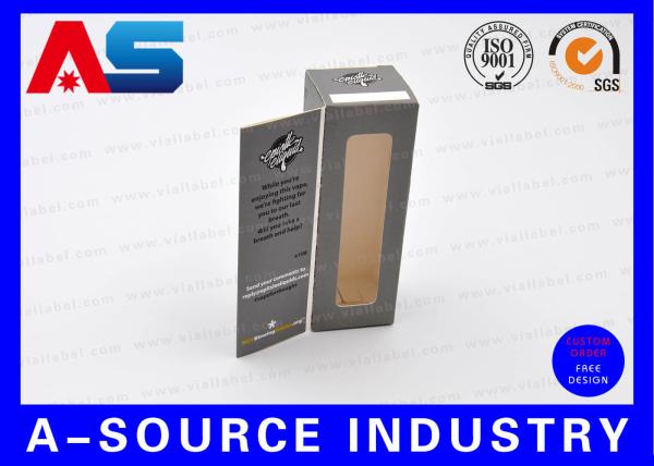 E Liquids Peptide Pharmaceutical Packaging Box With Window / Metalic Display