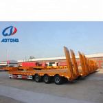 60t New Dropdeck Lowboy Semi Trailer Heavy Equipment Carrier Truck