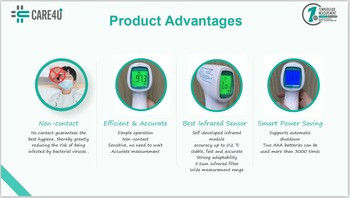 Fever No Touch Digital Forehead Thermometer Fast Accurate 0.1c