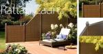 Outdoor Rattan Furniture , Garden / Beach KD Wicker Screen Fence