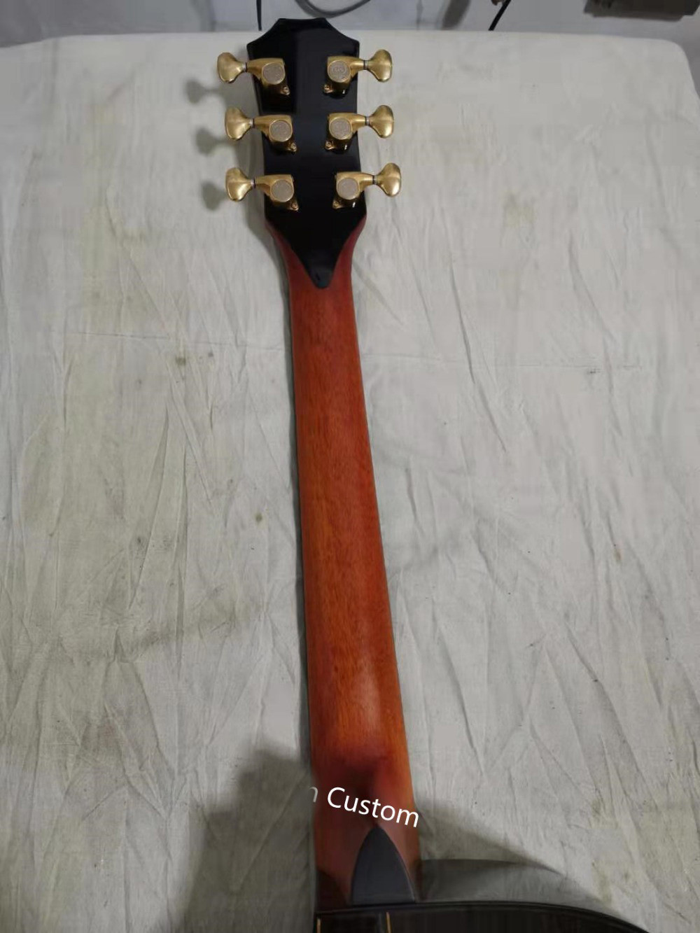 41" Custom Shop Tobacco Burst AAAA All Solid Handmade Gotoh tuner Peg Abalone Cutaway 914F Acoustic Guitar