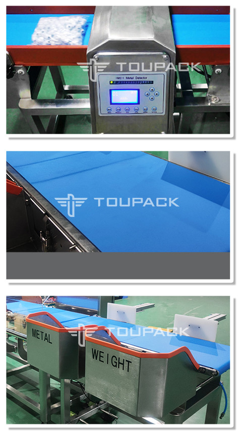 Conveyor Belt Combo Metal Detector And Check Weigher For Food Processing Textile Plastic Industry
