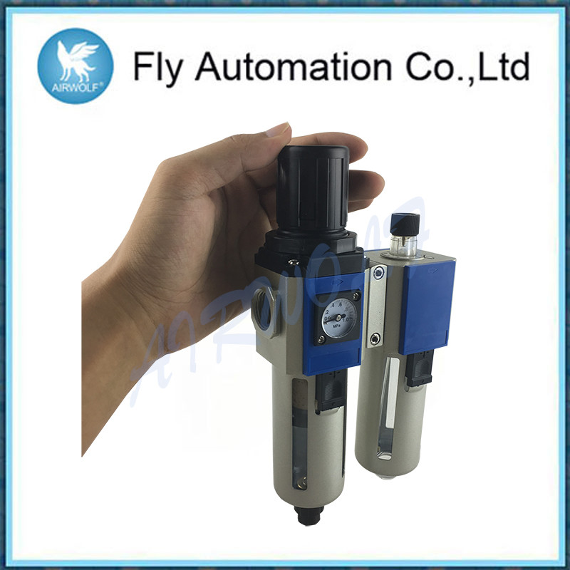 Aluminum Alloy Automatic Air Treatment Unit 1 / 2 Inch Black Color Gfc300-15