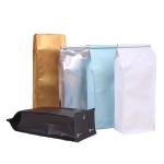 Resealable Recycle Coffee Bean Flat Bottom Gusset Bags