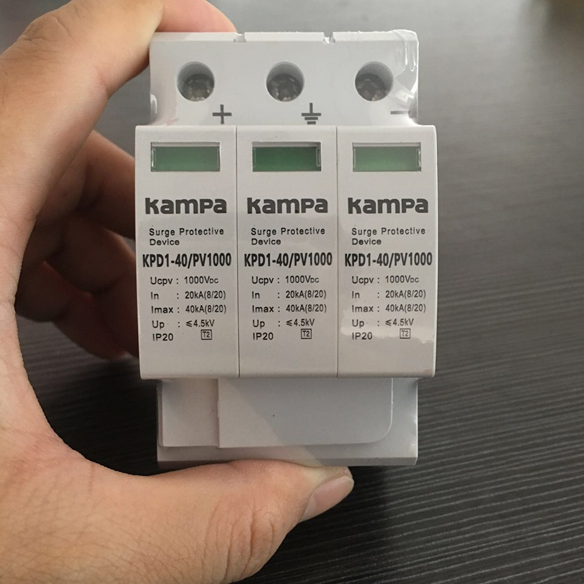 High quality 3 phase 1000V DC SPD 20/40KA Voltage Protector Lightning Surge Protector Device