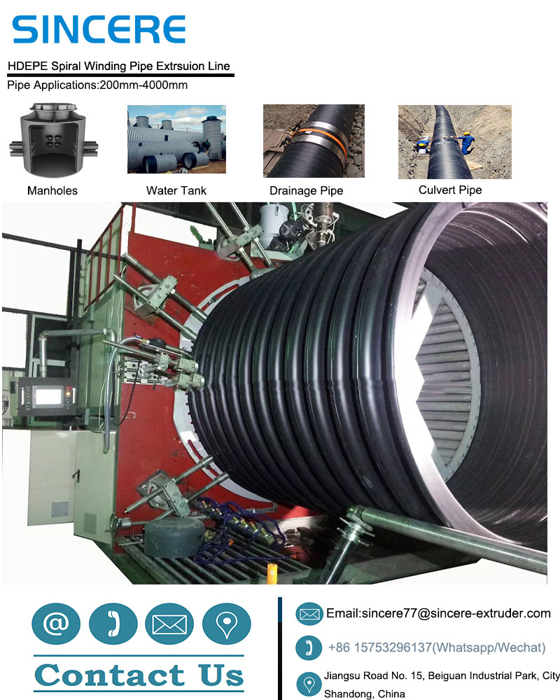 Spiral Drainage PVC Winding Pipe Extrusion Line Production Machine OEM