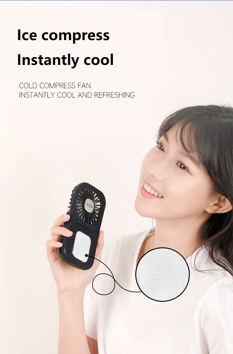 2000mAh USB Rechargeable Handheld Fan for Portable Air Cooling and Neck Wearable Design