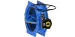 Ductile Iron Double Eccentric Valve , Wafer Butterfly Valve SS316 Disc Seat