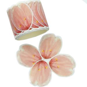 Quality Gift Box Wrapping 35mm Pink Flower Diy Stickers With Tape wholesale